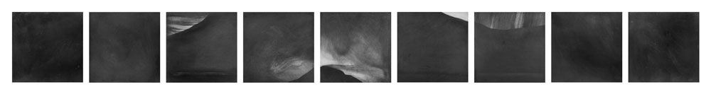 Ararat, Graphite on Panel, nine 8" x 8" panels (overall dimensions variable), 2007