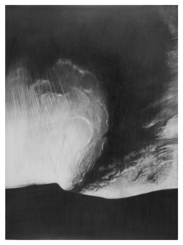 Unnamed Landscape #5, Graphite on Drafting Film, 12 ¼ "x 9", 2007